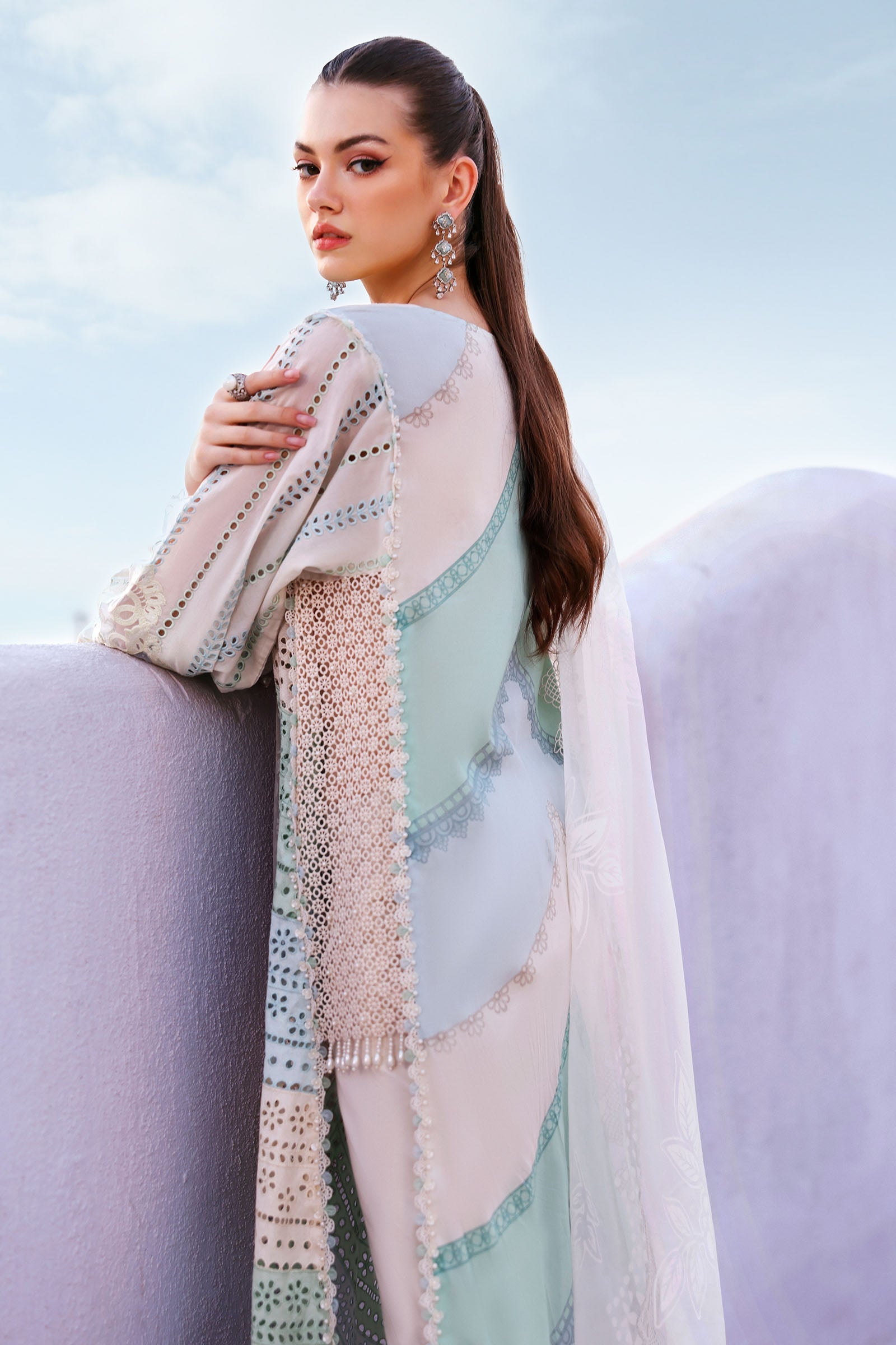 MARIA B 3 Piece Unstitched Embroidered Lawn Suit D-2612-B-Default
