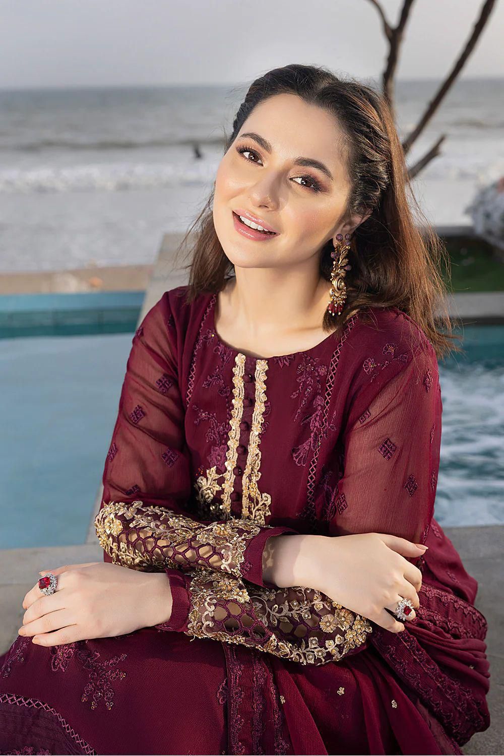 AZURE CHIFFON 3-PC SUIT