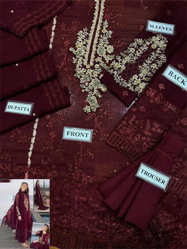 AZURE CHIFFON 3-PC SUIT