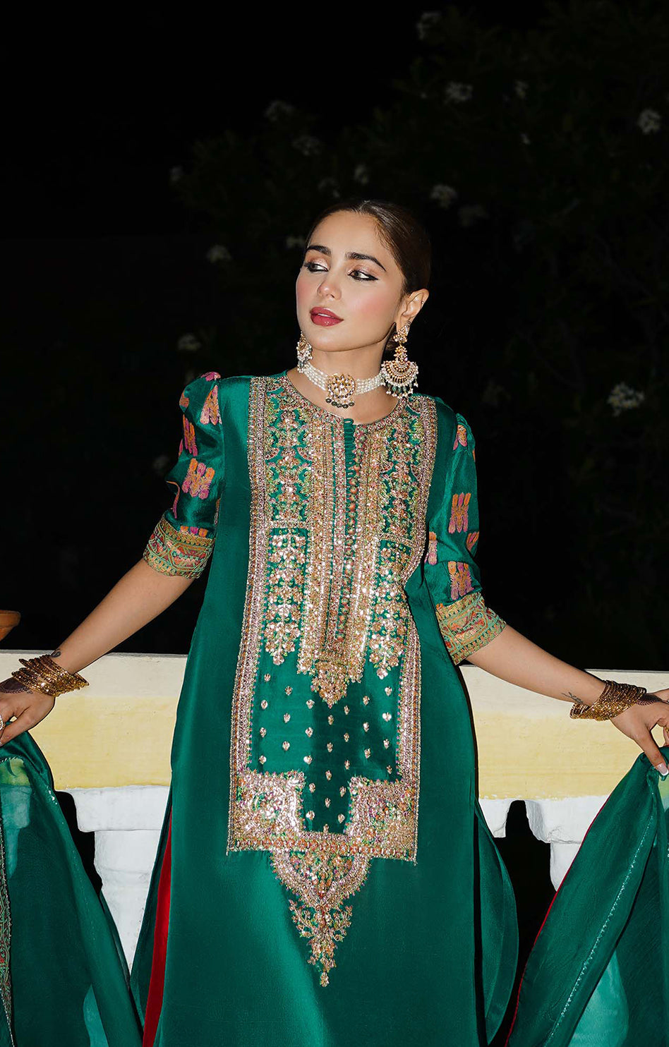 HUSSAIN REHAR RAW SILK BERYL