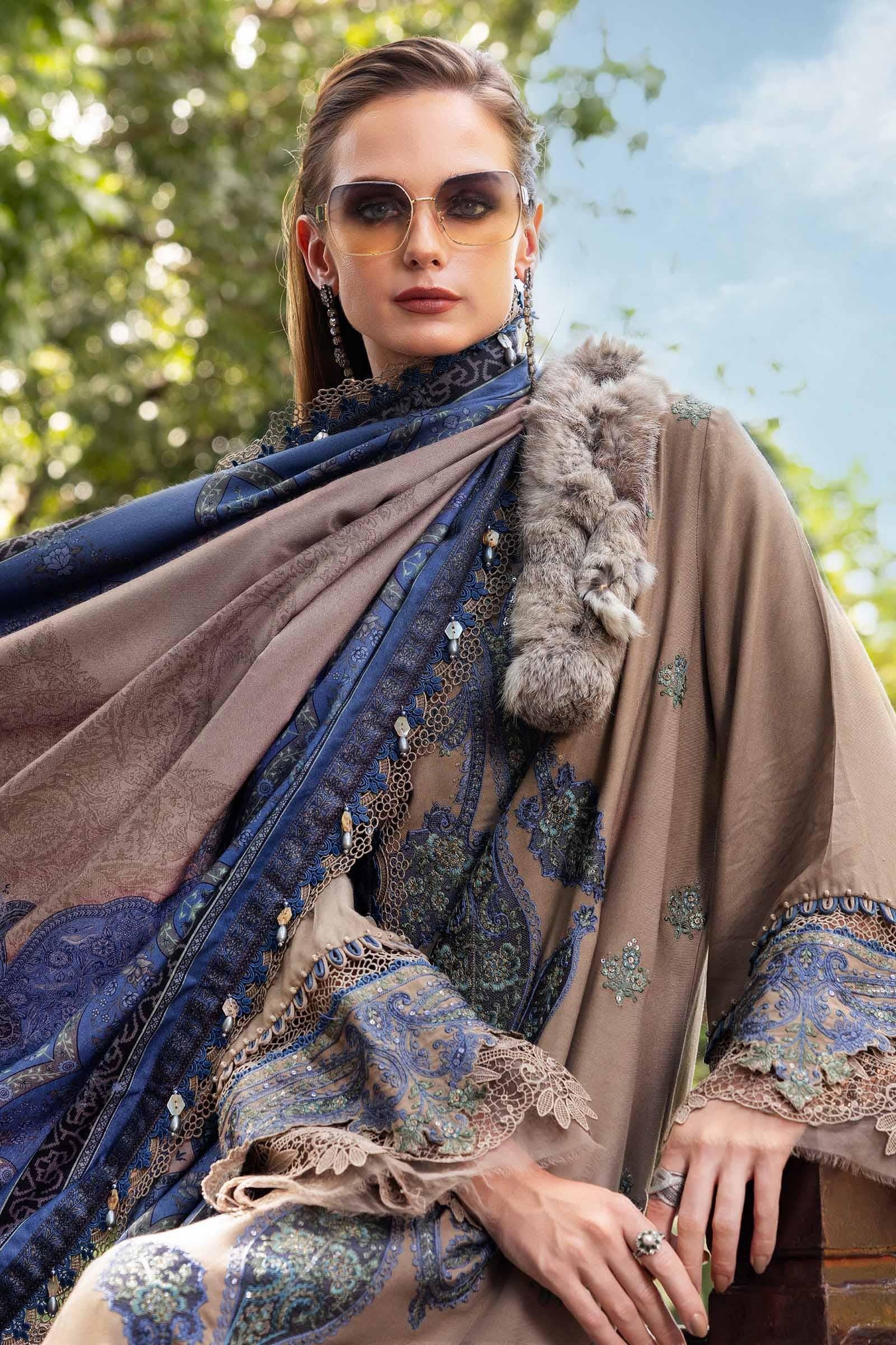 MARIA.B MPRINTS EMBROIDERED UNSTITCHED 3PC SUIT MPT-2806-A