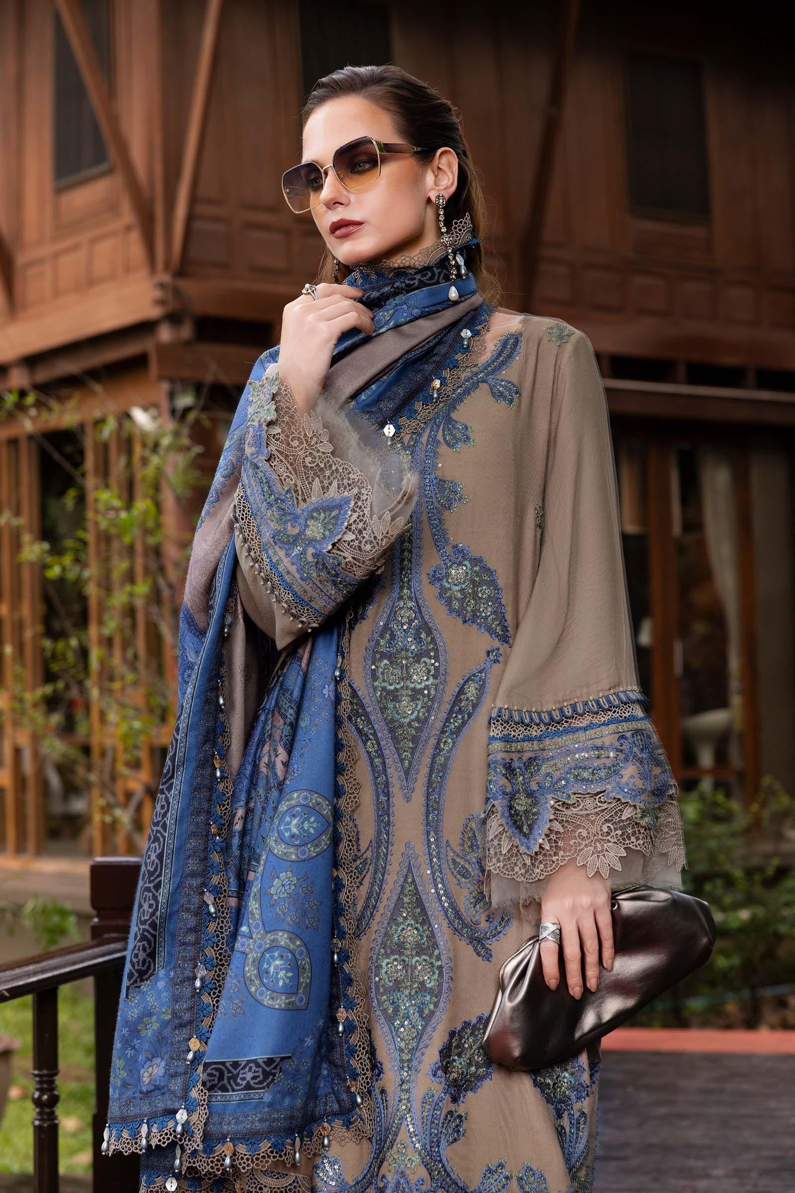 MARIA.B MPRINTS EMBROIDERED UNSTITCHED 3PC SUIT MPT-2806-A