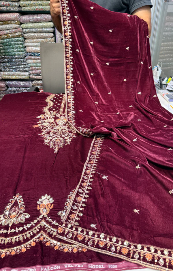 BATIK VELVET 03 MEROON