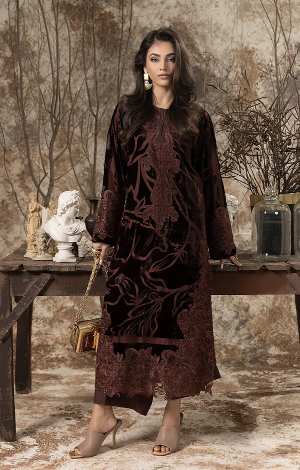 VELVET PALACHI 3PC UNSTICHED MOCHA LUXE