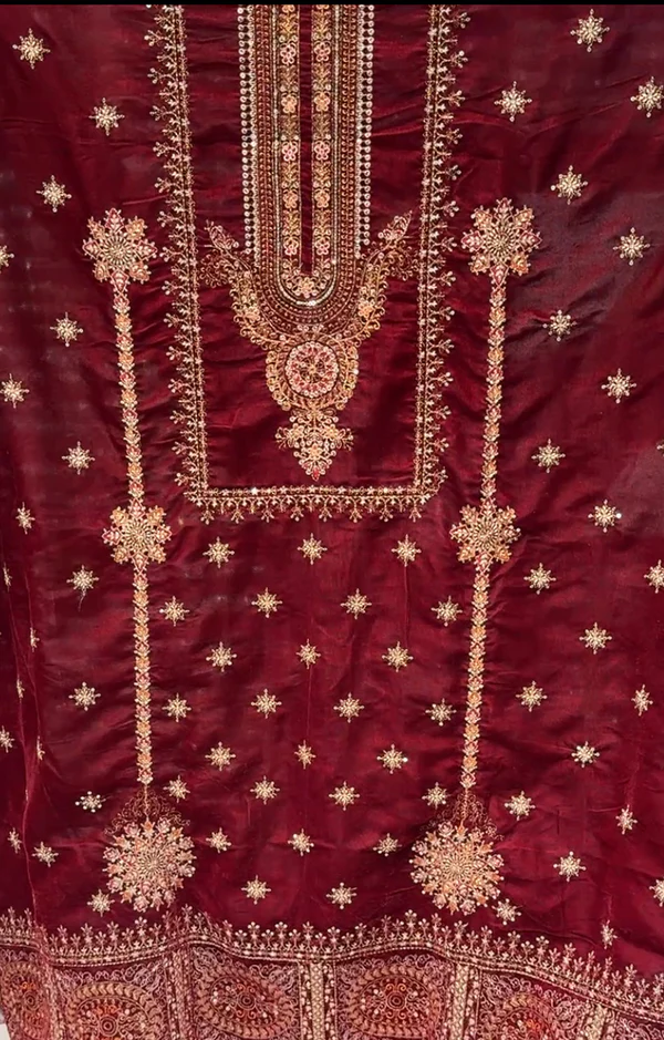 MARIA.B VELVET 01 MEROON