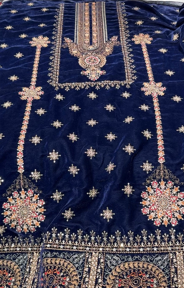 MARIA.B VELVET 01 NAVY