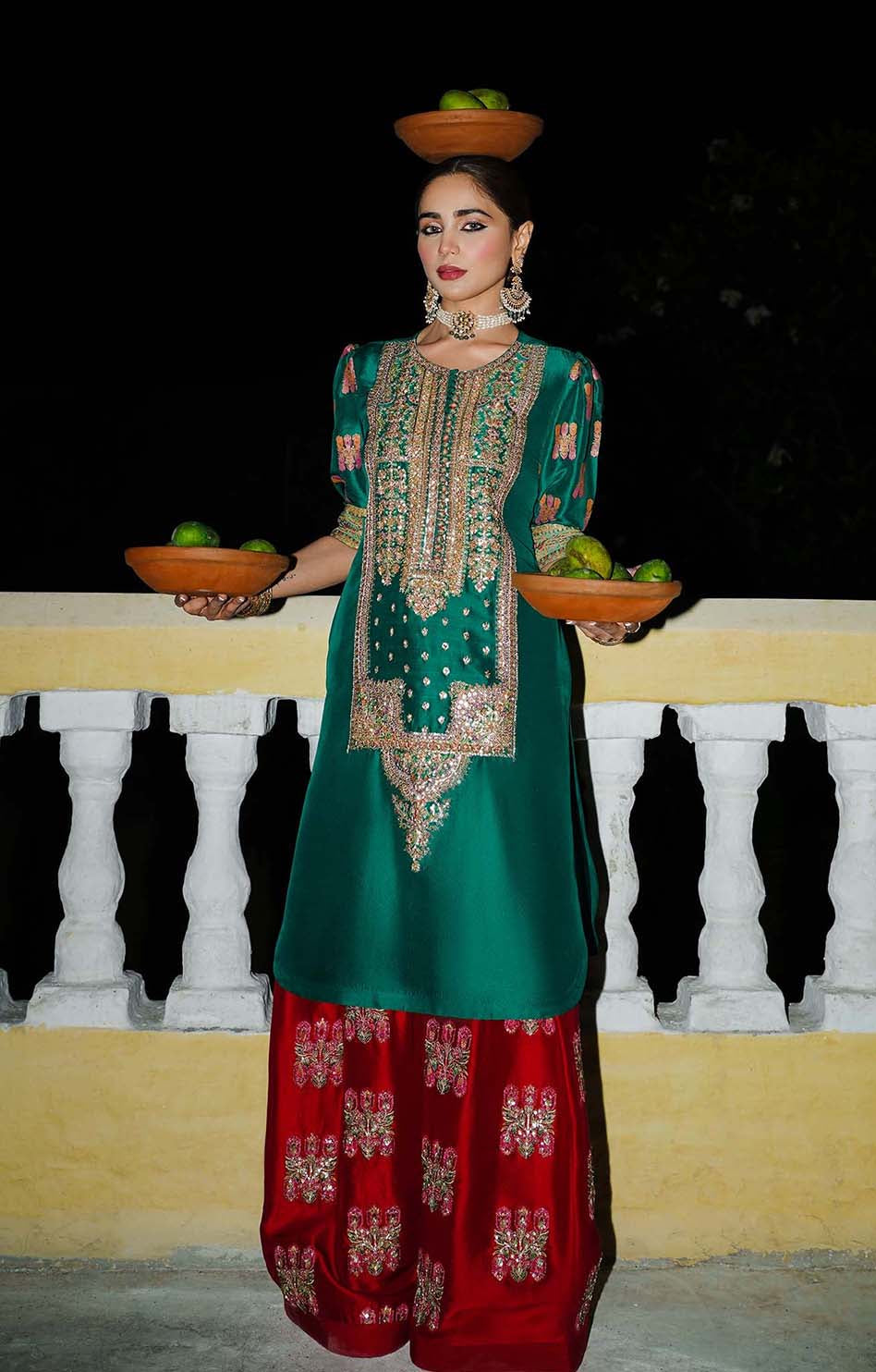 HUSSAIN REHAR RAW SILK BERYL