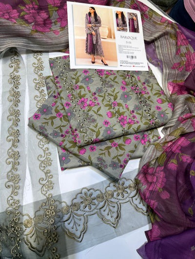 LAWN PRINTED 3PC BAROQUE